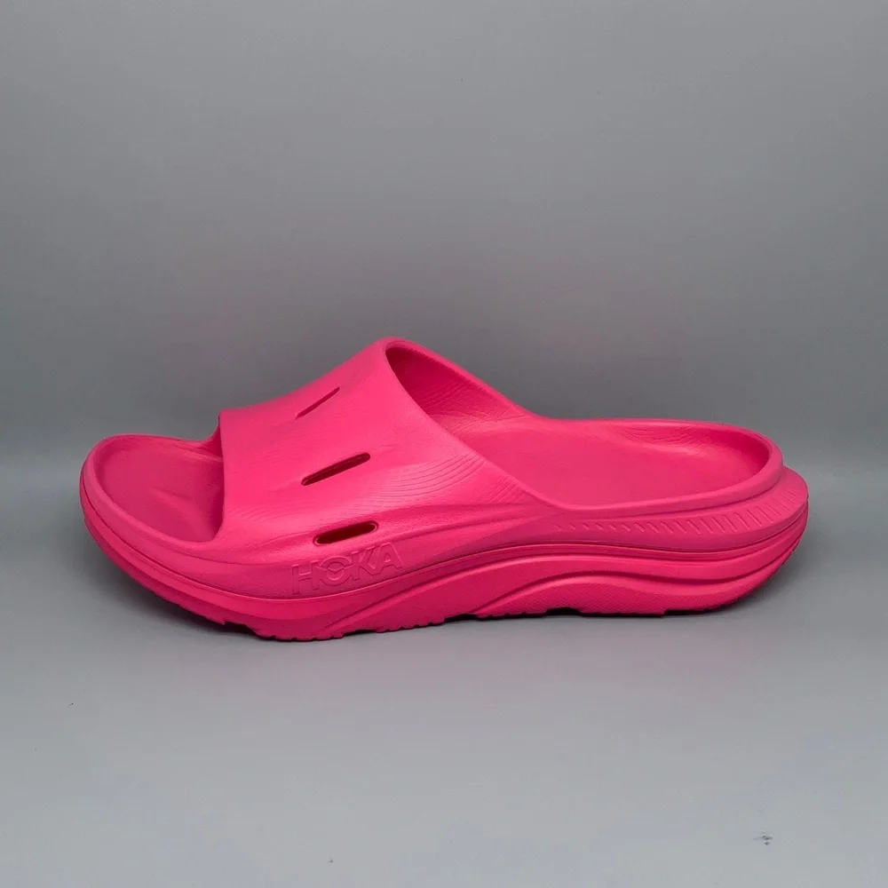 Hoka One Ora Pink Running Recovery Slide 3 Sandals Men’s Sz 13 Women's Sz 15 NWT